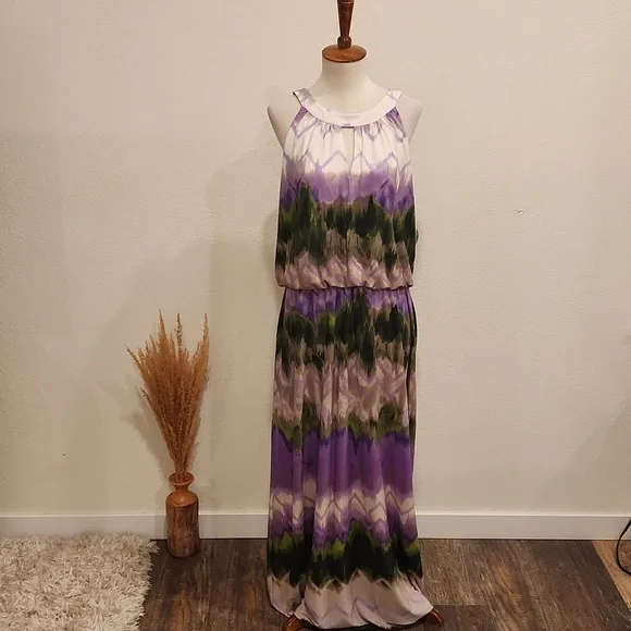 chinese dress ladies White Mark Women's Short Sleeve V-Neck Maxi Dress, Small